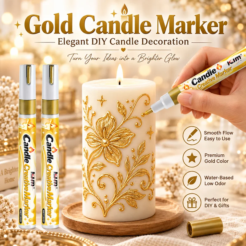 KJM Candle Paint Pens DIY Wax Coloring Markers For Candle Decorating Christmas Wedding Birthday Craft Supplies