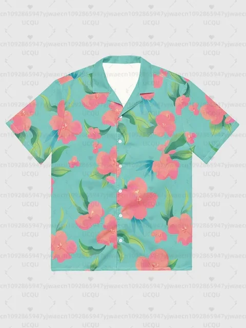 KPop شيطان الصيادين آبي ساجا جينو الأولاد زر قميص قصير الأكمام ثلاثية الأبعاد طباعة قمصان الرجال شاطئ هاواي الاطفال/الكبار قميص