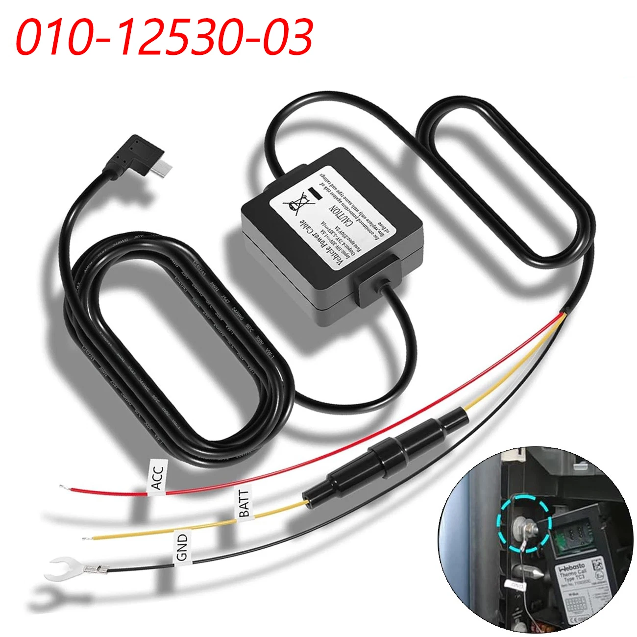010-12530-03 Cable de modo de estacionamiento para cámaras de salpicadero Garmin 45/46/47/55/56/57/65W/66W/67W, Dash Cam Mini/Mini 2, y Dash Cam Tandem,