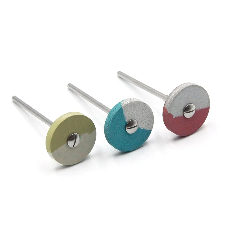 1 Pcs Twin-Color Lab Diamond Polishers for Zirconia and Lithium Disilicate.Rubber Polishing Tool s