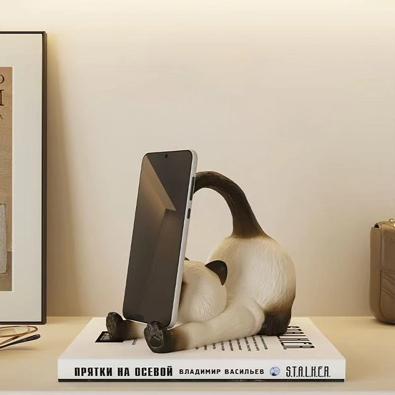 

Подставка для телефона с милым котом, украшение из смолы, держатель для планшета, iPad, телефона, домашний декор, милый орнамент, праздничные подарки для мальчиков и девочек