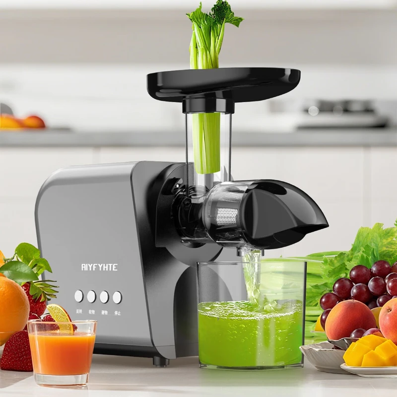 Juicer with Pulp and Juice Separation, Fully Automatic Slow Juicer, Multi-Functional Household Vegetable Fruit and Celery Juicer