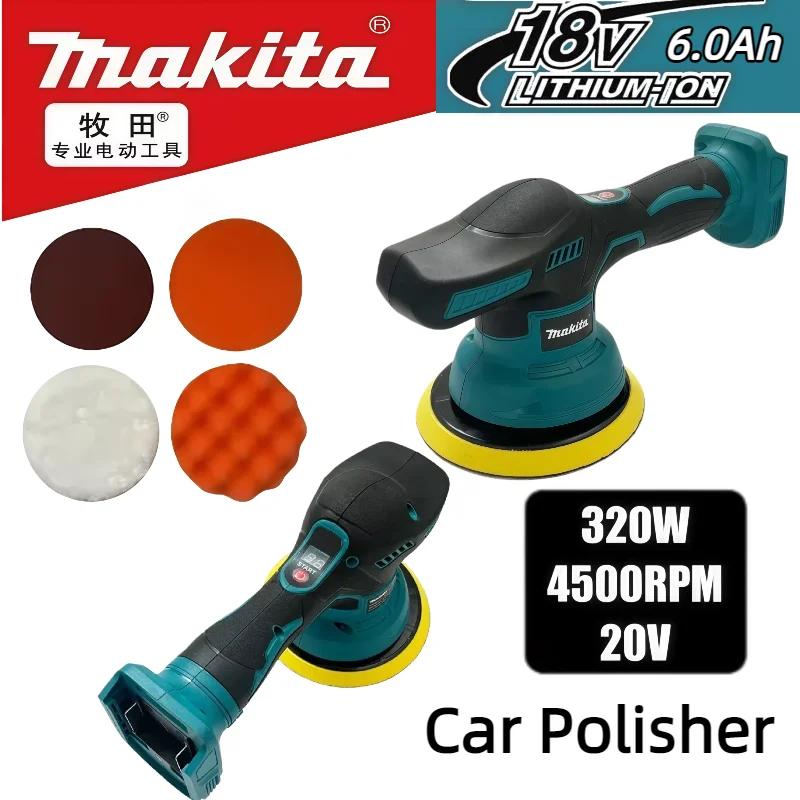 

Makita Digital Display Cordless Car Polisher 8 Gears Electric Polisher Auto Car Waxing Polishing Machine Tool