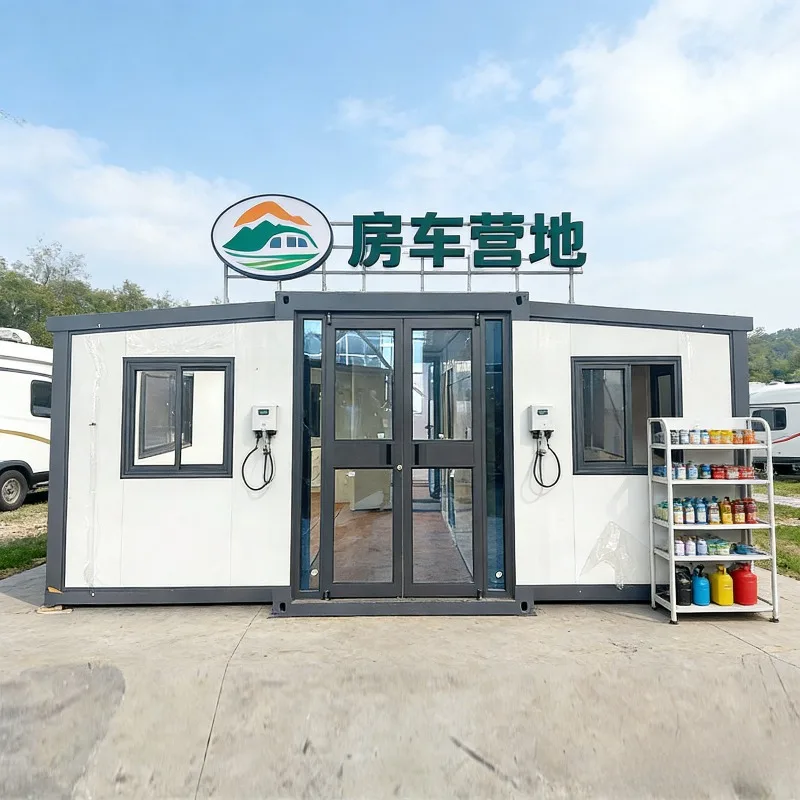 Prefabricated Folding Two Story Container House Temporary Dormitory for Construction Sites Workshops Prefab House