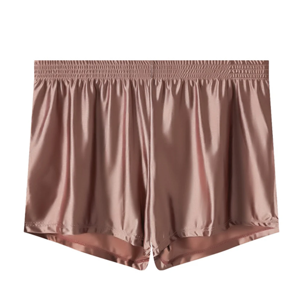الرجال الحرير الجليد الصلبة سراويل بوكسر الملابس الداخلية فضفاضة تناسب جذوع ملابس خاصة تنفس سلس النسيج الناعم الراحة للاستخدام اليومي