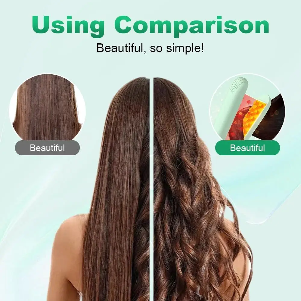 Pengeriting Rambut Mini 2 in 1 Dual Purpose, Hot Roller Pengangkat Akar, Pengeriting Rambut Gelombang, Tongkat Pengeriting Rambut Portabel untuk Perjalanan