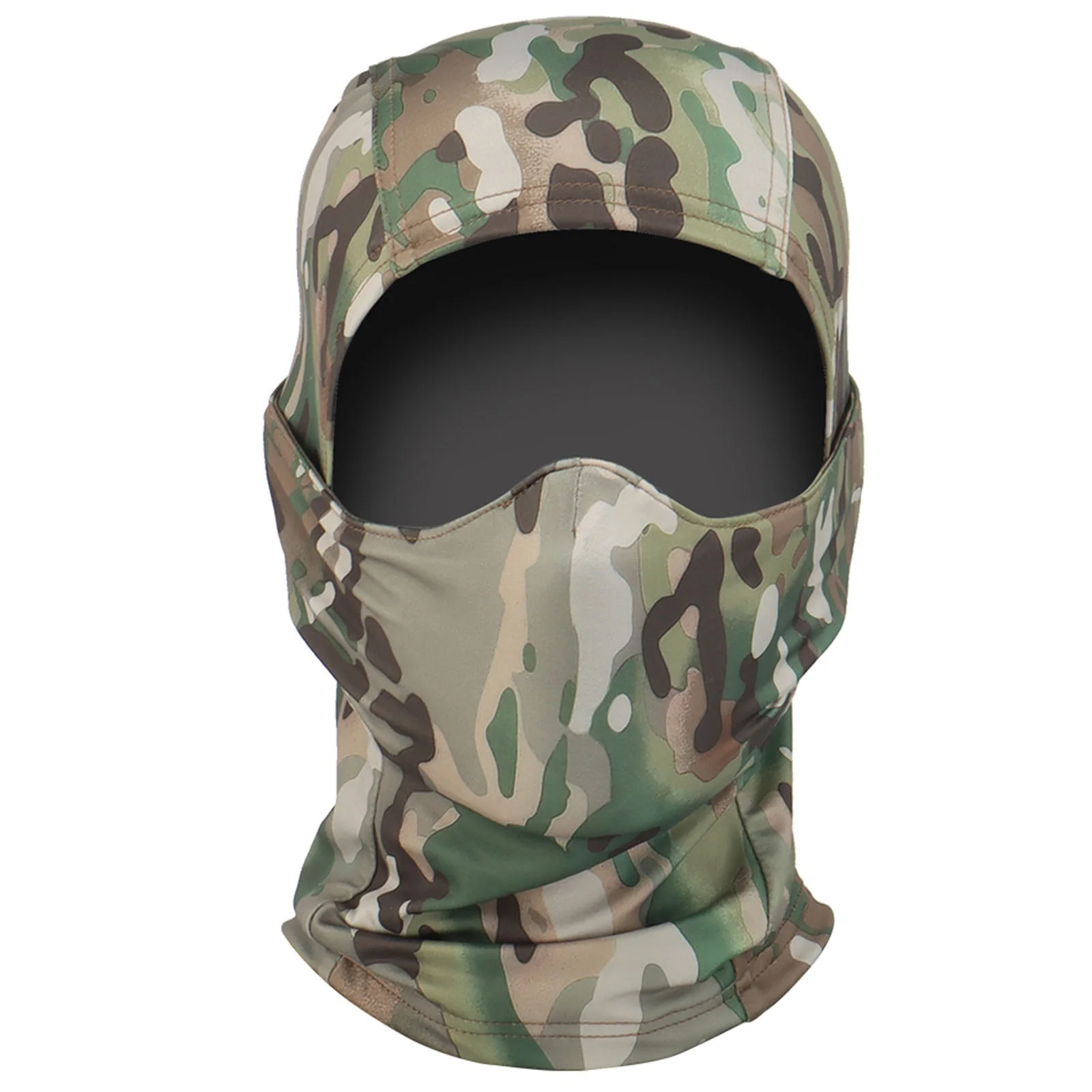 Tactical Camouflage Balaclava for Men Women, Elastic Adjustable Windproof Neck Gaiter Tactical Hood, Airsoft Hunting Accessories