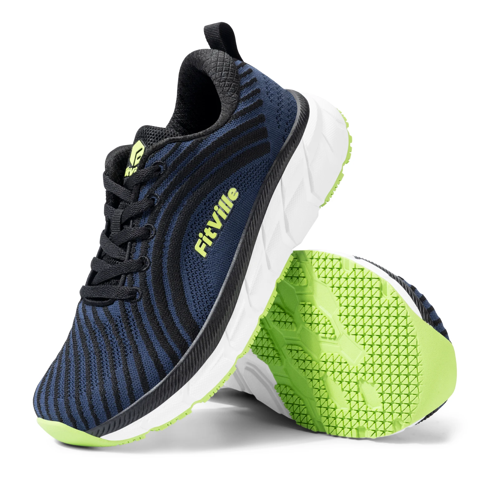 FitVille Schuhe mit breiter Zehenbox für Damen, atmungsaktive, breit geschnittene Laufschuhe, leicht, für geschwollene Füße mit gepolsterter Schmerzlinderung. – Detail 34