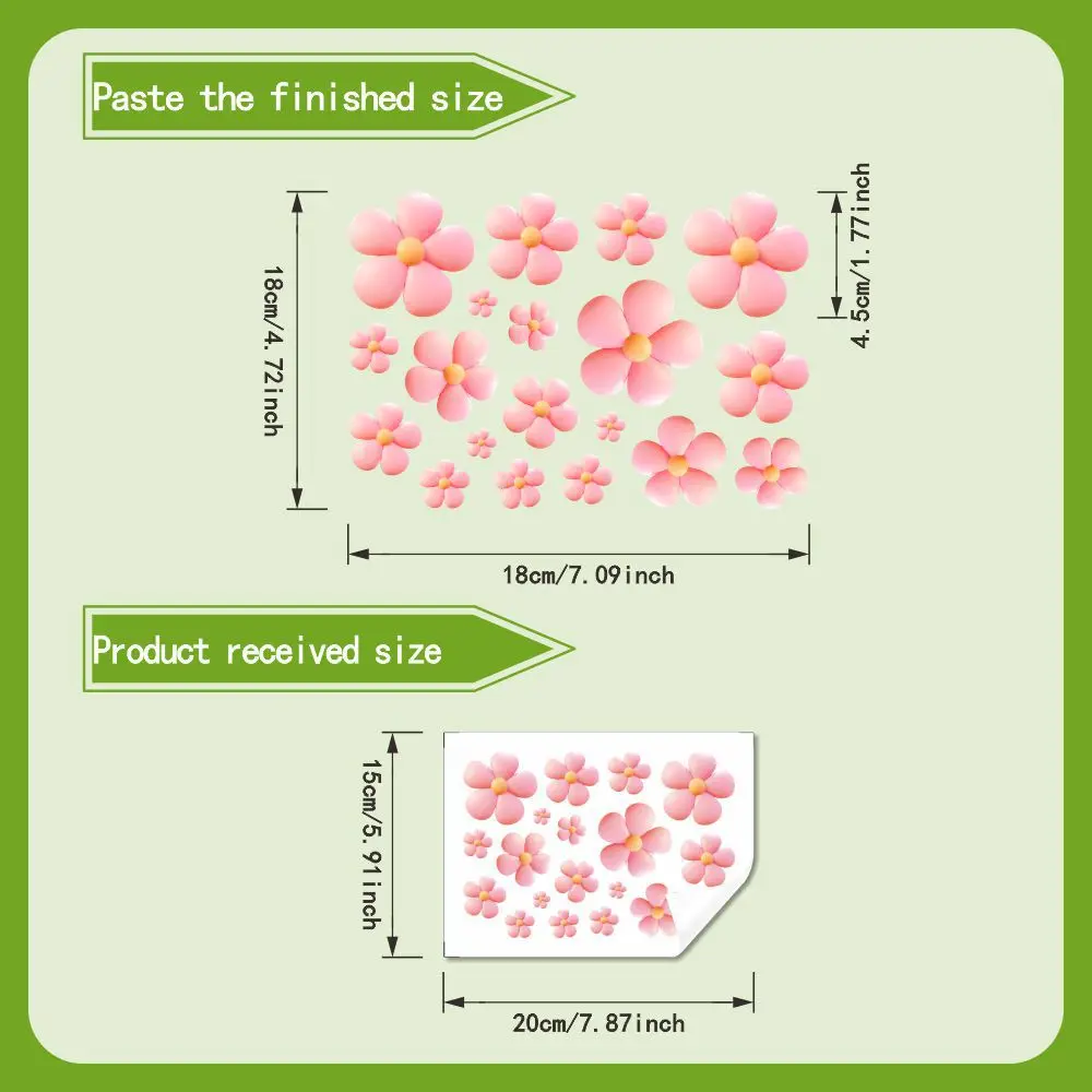 Glowing Floral Mirror Wall Sticker Fluorescent Flower Decal Reflective Waterproof Home Decor Modern Style For Living Room Wall