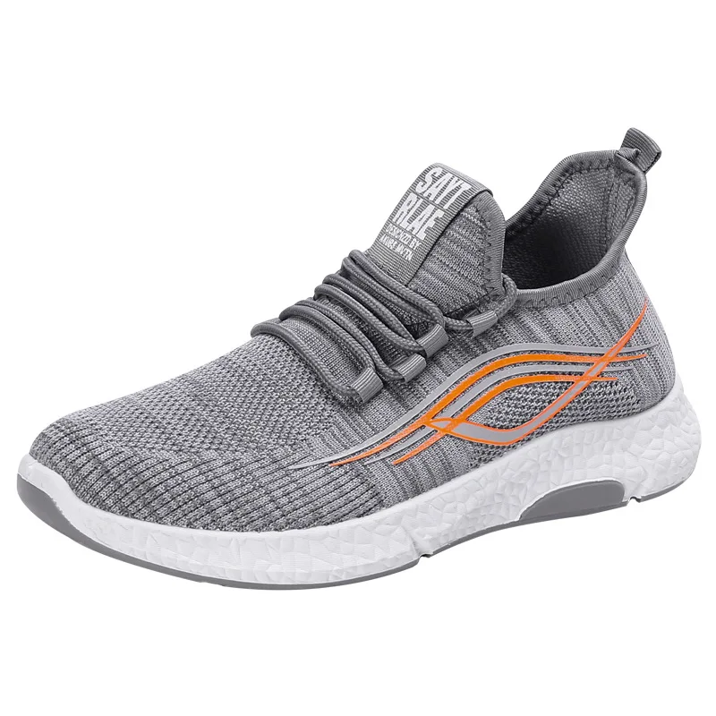 Men's New Mesh Breathable Sneakers Summer Comfortable Lace Up Trainers Non-slip Casual Thick Bottom Driving Sports Shoes