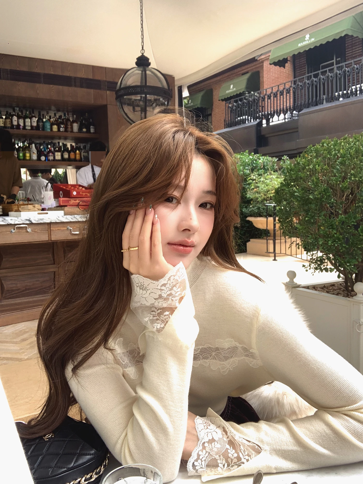 

Женский вязаный шерстяной свитер с длинными рукавами и кружевным декором, удобный, повседневный, модный, стильный, подходит для поездок на работу