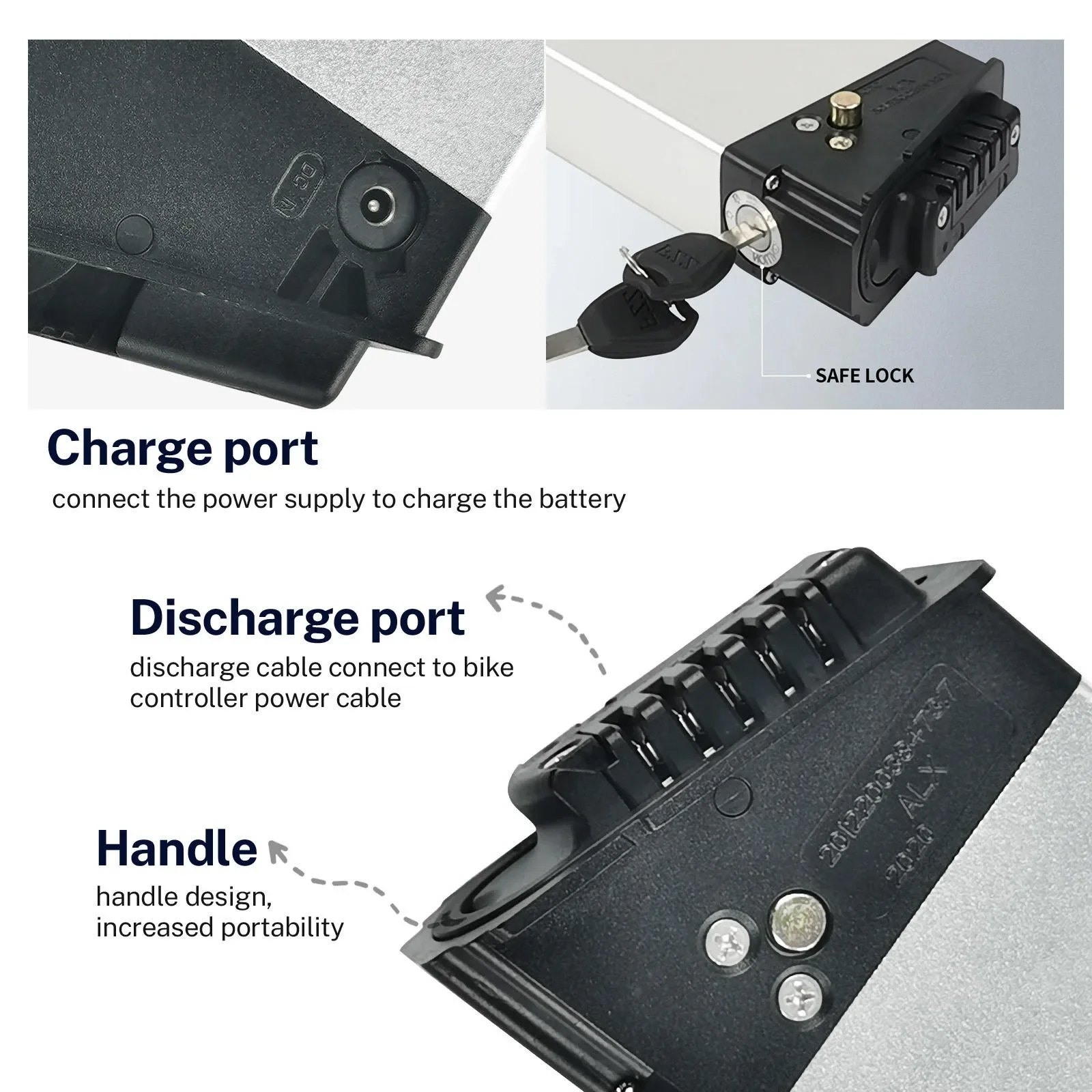 48V Rechargeable Li - Ion Battery Pack DCH - 006 14Ah 12.8Ah 10.4Ah for ENGWE EP - 2 Pro ENGINE Pro Folding Ebike 250W 1000W