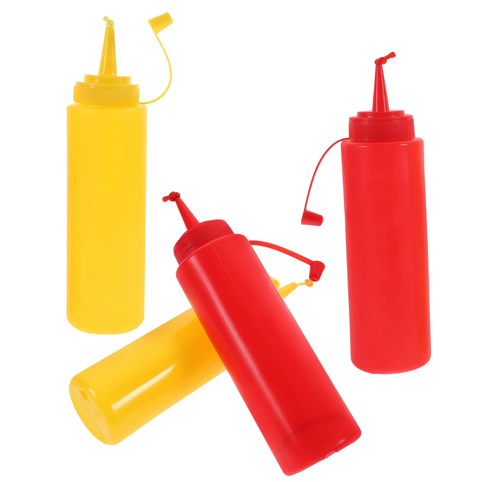 

4Pcs Fake Ketchup Mustard Prank Bottles Touch Soft Safe Squirting Dispenser for April Fools Day Supplies Funny Prank Props Stage