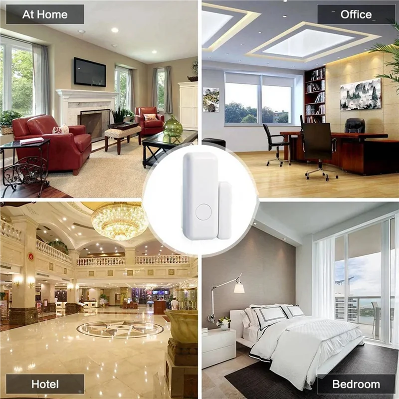 N82R 3X Smart Fenster Und Tür Sensor Tür Sensor Detektor 433Mhz Tür Und Fenster Alarm, für Home Hotel