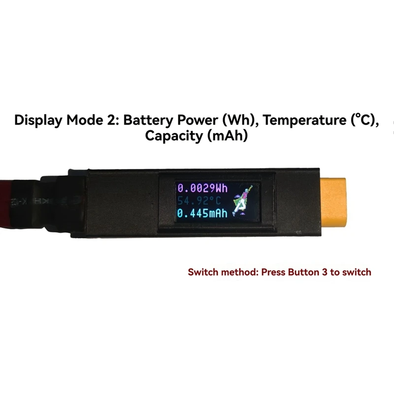 1-20S 100A Power Meter with Connector Digital Display Screen Voltage and Current Meter for UAV RC Car Ship Models-ELEC