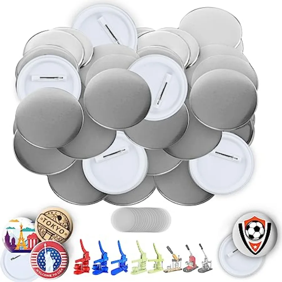 

100 комплектов деталей для кнопок с обратной стороны, 2,25 дюйма, 58 мм, принадлежности для изготовления кнопок для машины для изготовления кнопок