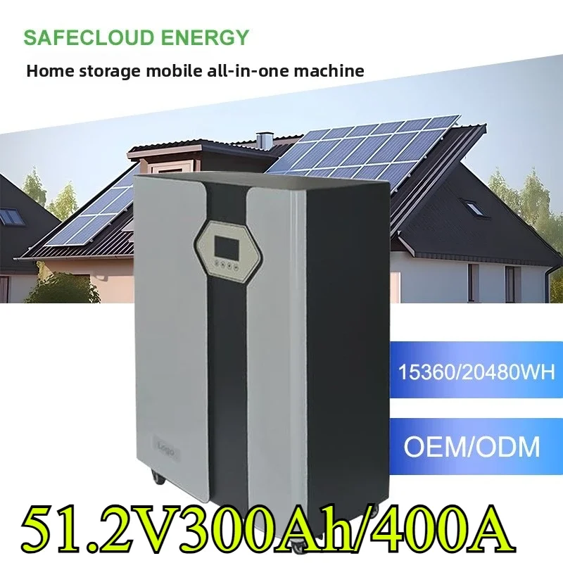 

Home storage mobile all-in-one machine 51.2V300Ah/400Ah lithium iron phosphate energy storage power station system 15/20WHh