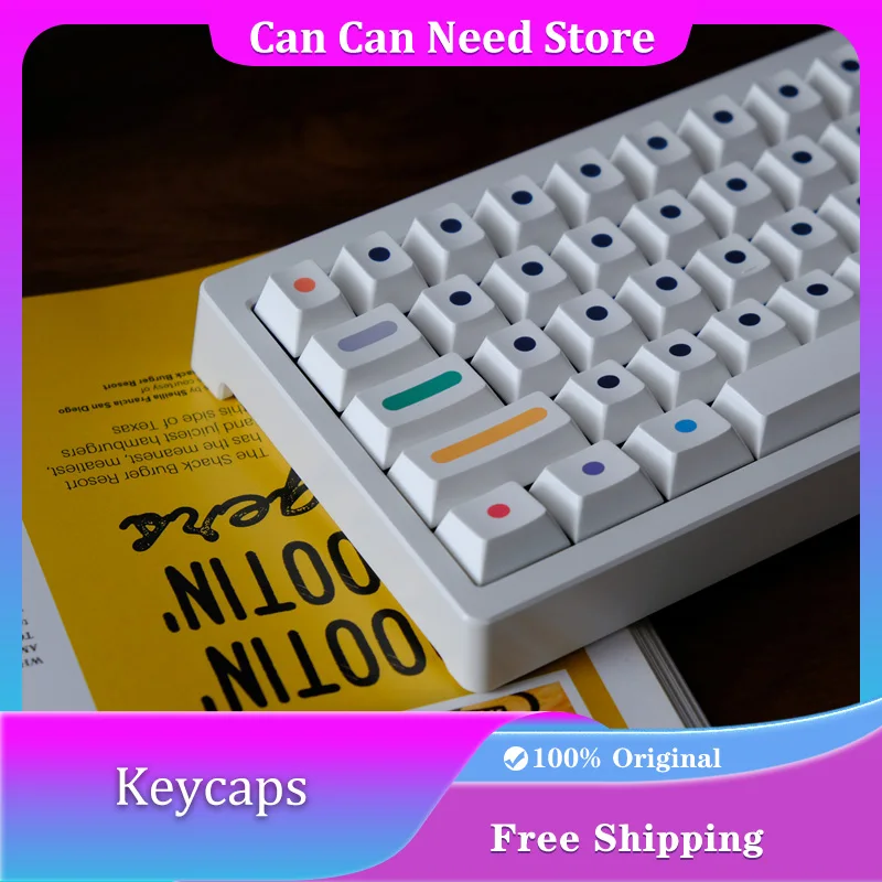 

Gmk Dots Keycaps Cherry Profile Pbt Keycap Dye Sublimation 133 Keys for Mx Switches Custom Mechanical Keyboard Accessories