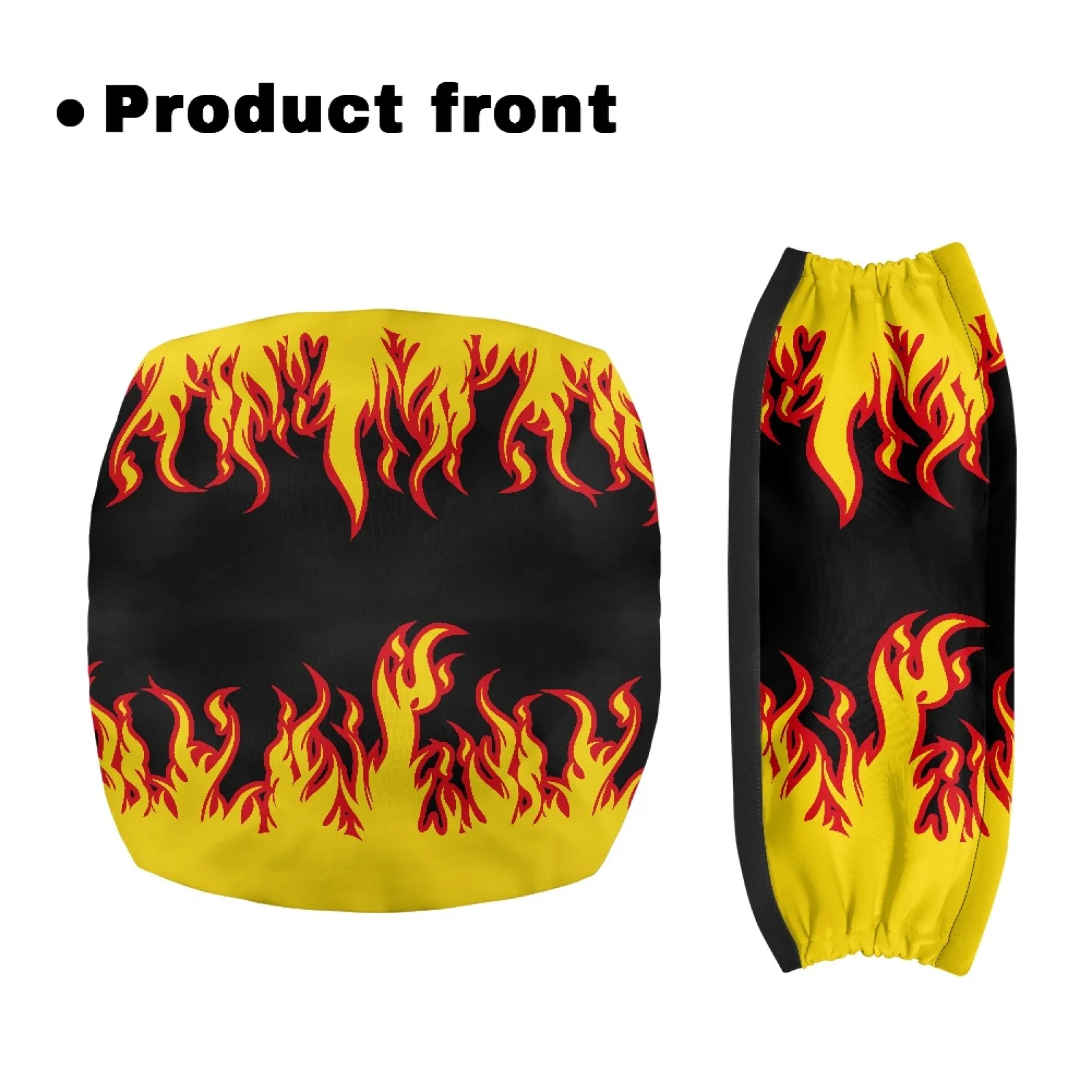 Coloranimal Flame Print Set of 2 Seat & Backrest Cover Set Rollator Seat Cover for Women Home