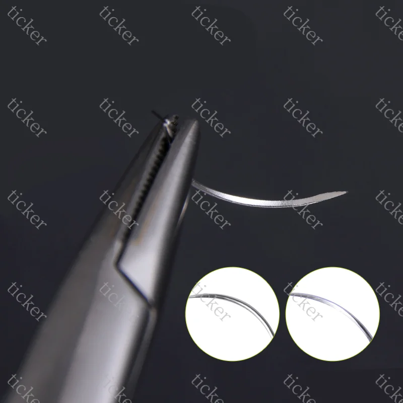 10 pcs Suture needle surgery tool nano-traceless angle needle eyelid burying surgical instrument triangle eyebrow canthus