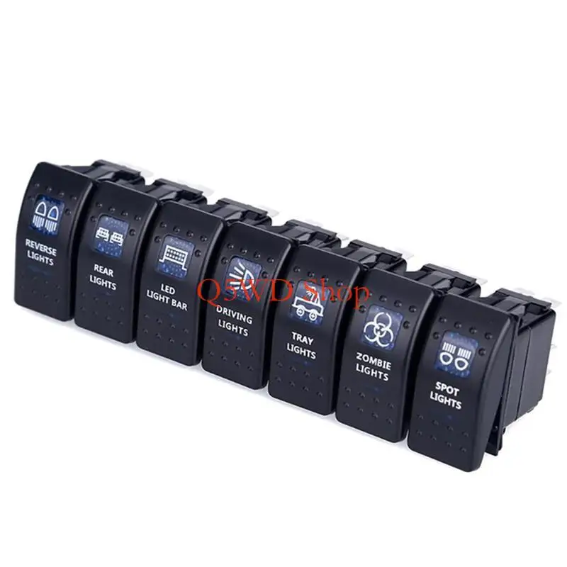 

Q5WD светодиодный светильник, водонепроницаемые морские тумблеры для лодок, 5 контактов, 2 положения, кулисные тумблеры для