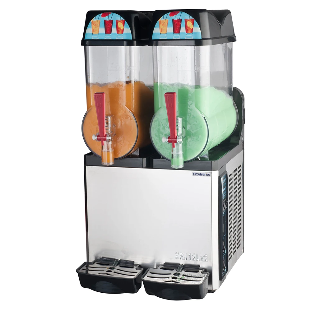 Factory Price Commercial Beverage Smoothie Machine 2 Tanks Slushy Maker Machine Frozen Drink Ice Slush Machine