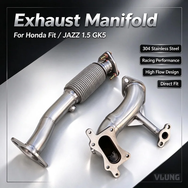Stainless Steel 4-2-1 Exhaust Manifold Header, High Flow, Direct Bolt-On Racing Kit for Honda City Vezel HR-V 1.5 L15Z 2014-2020