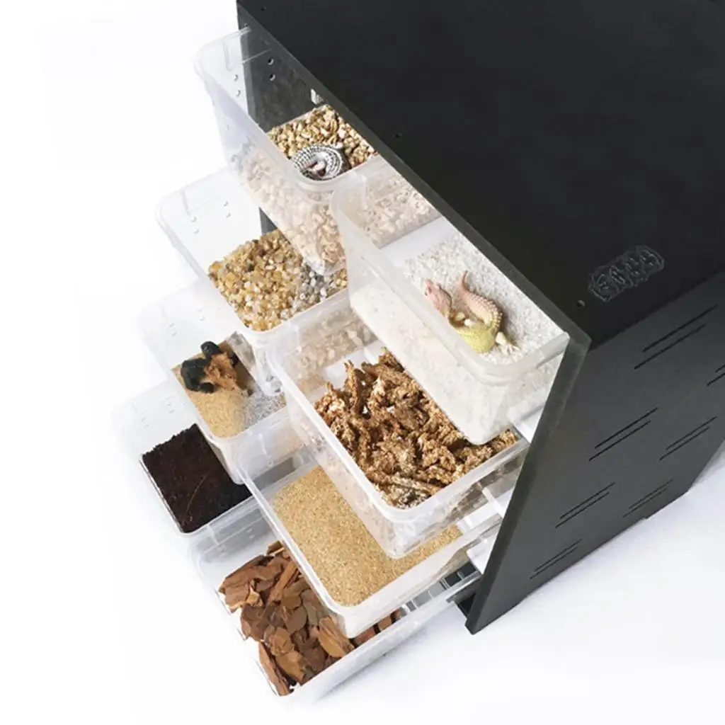 Stackable Reptile Breeding Cabinet Multi Box Incubator Reptile Room Storage for Terrarium Accessories and Decor