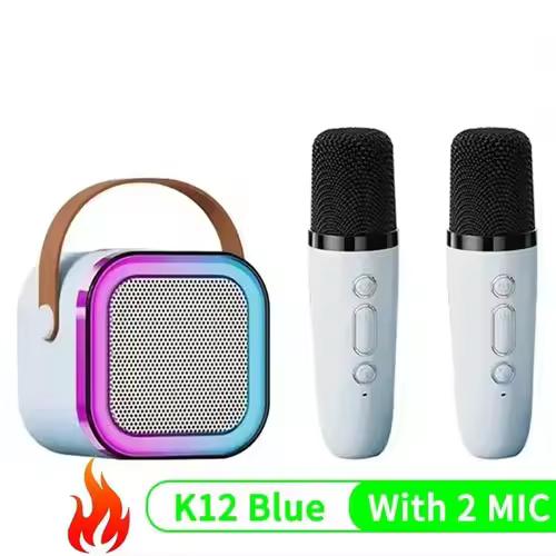 K12 Wireless Bluetooth Speaker with 2 Microphone RGB Portable Music Player Karaoke Machine for  Family Singing Children's Gifts - Image 2