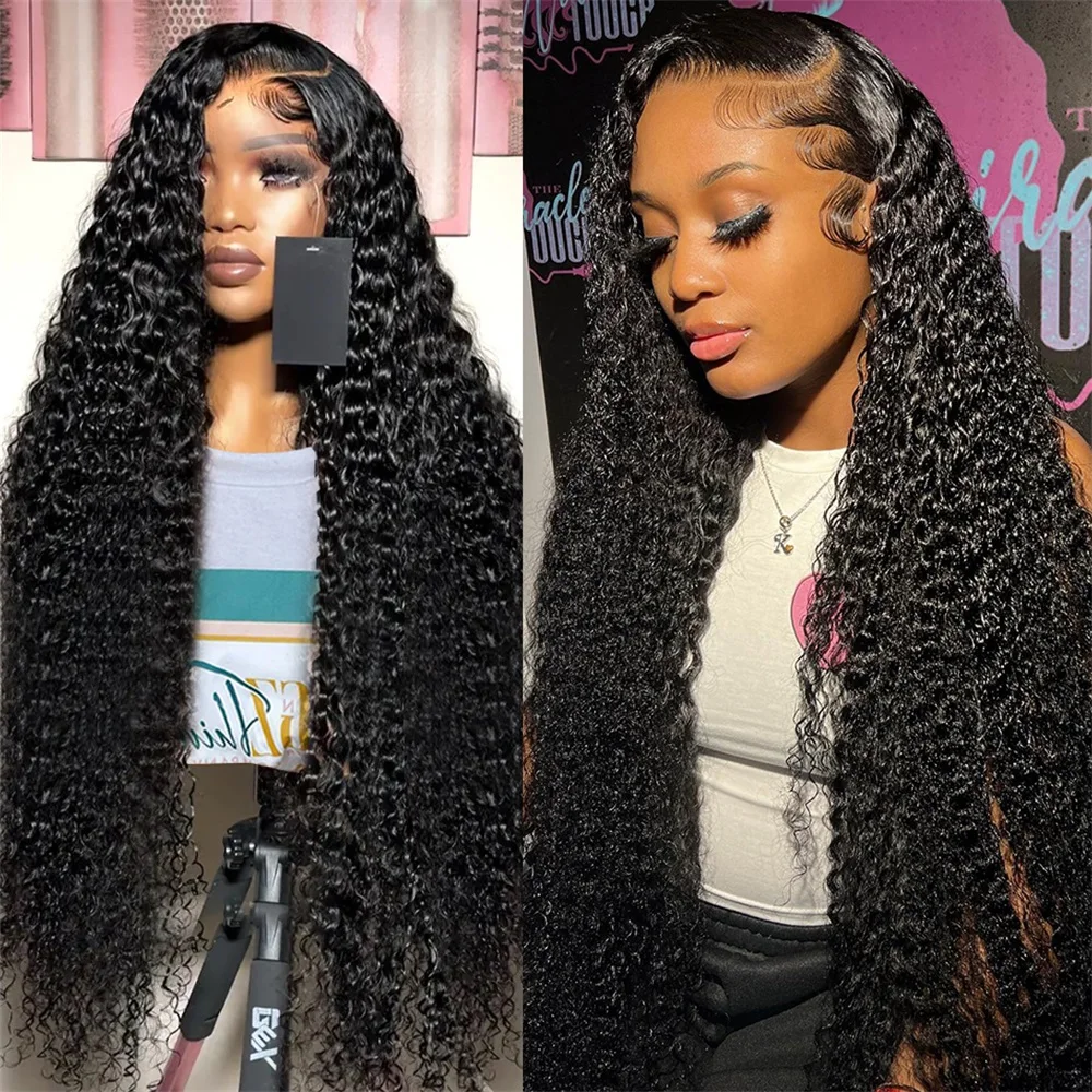 30 38Inch Curly Lace Front Human Hair Wig  Loose Deep Wave 13x4 13x6 HD Lace Frontal Wig 5x5 4X6 Pre Cut Glueless Wigs For Women