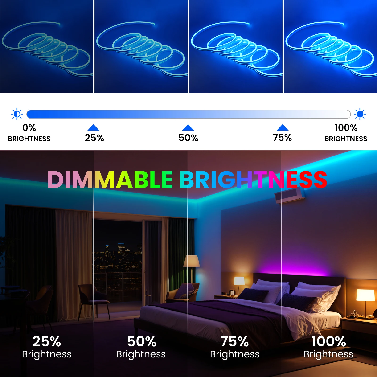 DC5V Battery Powed RGB Neon LED Strip Waterproof 1M 2M 3M 50CM Flexible Ribbon Tape With 17/24/44key Bluetooth Remote Home Decor