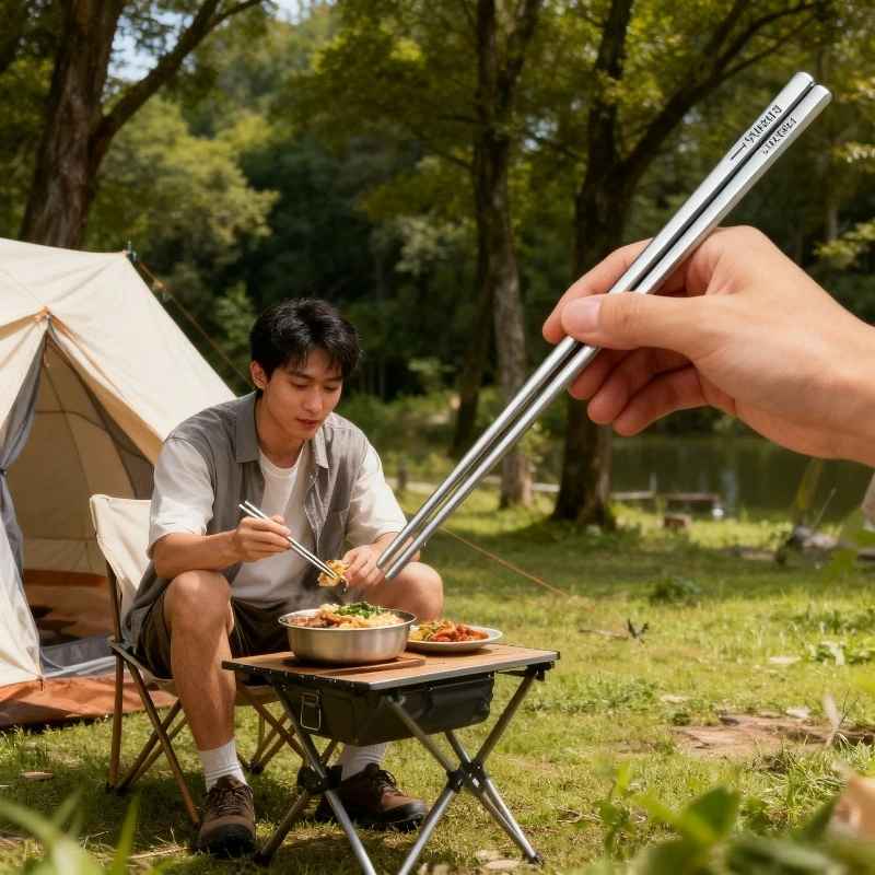 Durable Portable Titanium Chop - огляд і ціна Camping Cooking Noodles