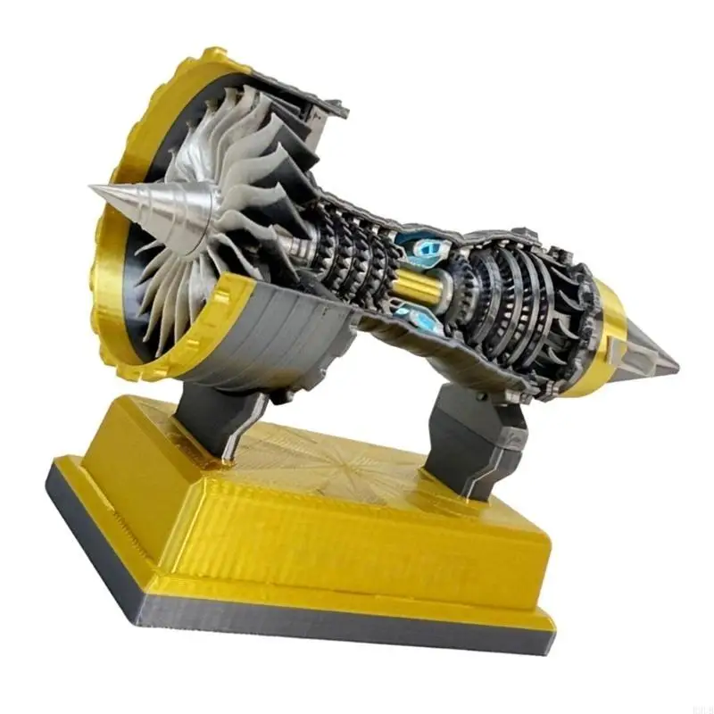 R9UB Interactive Turbofan Engine Model Educational Toy for Teens with 3D Printing Technology Desktop Display STEM Enthusiasts