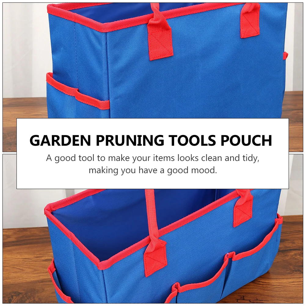 

2Pcs Storage Oxford Foldable Daily Multi Pockets Toy Book Magazine Garden Tool Pruning Blue