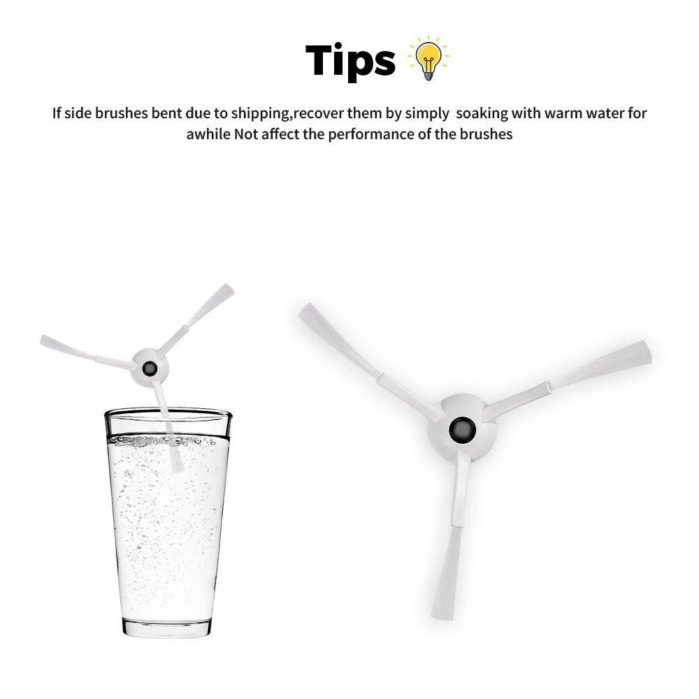 قطع غيار الفرش الجانبية للمكنسة الكهربائية لـ Ecovacs Deebot T10 OMNI/TURBO/MAX,X1 OMNI/TURBO/MAX/X1S PRO,T20/PRO/MAX/PRO PLUS