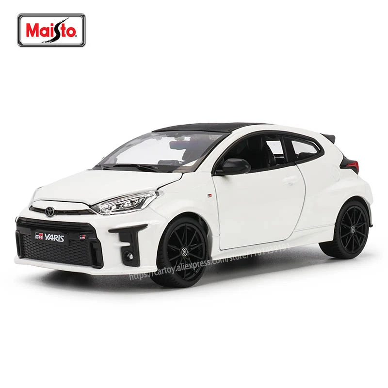 Maisto 1:24 New style 2021 Toyota GR Yaris simulation alloy car model crafts decoration collection toy tools gift