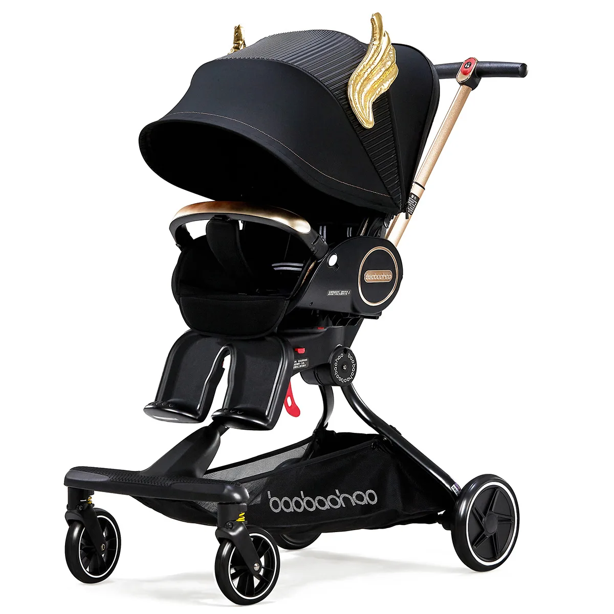 V9 Baby Walking Artifact Walking Stroller High Landscape Can Sit Lie Flat Lightweight and Foldable Four-wheeled Stroller