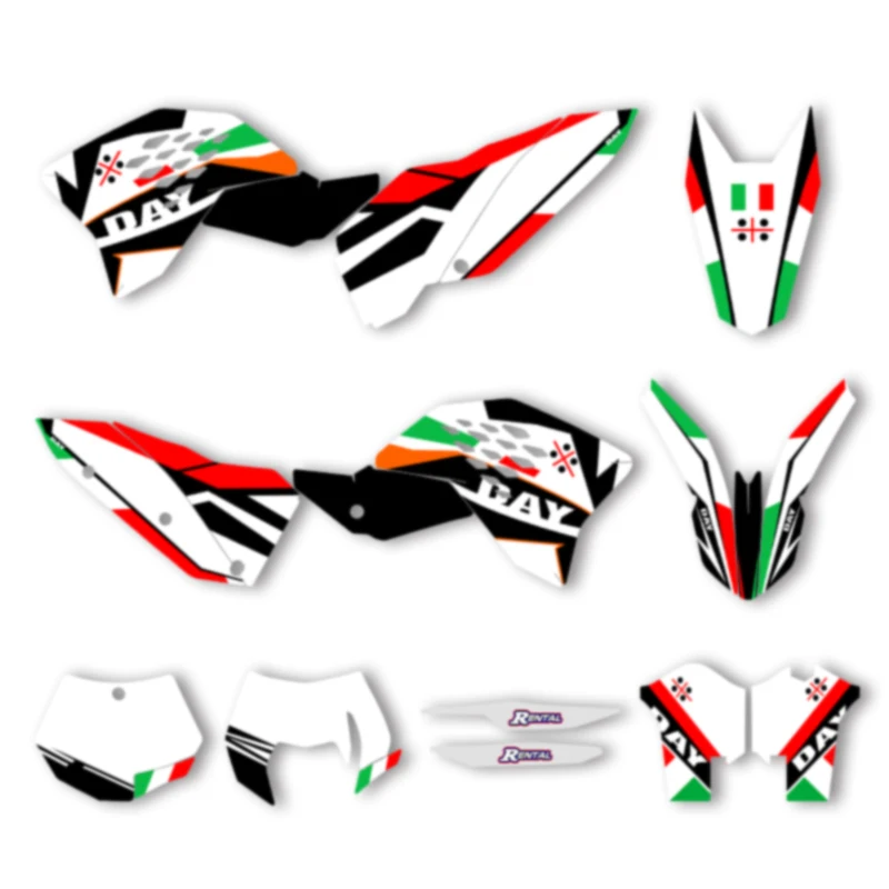 

DSMTECH Motorcycle Graphics Background Decal For KTM SX SXF 2007 2008 2009-10 EXC EXCF 125 250 300 450 2008 2009 2010-11 004