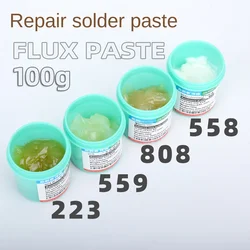 Flux de soudage Pâte à souder 100g Réparation Pâte à souder NC-559 558 223 808 fluxo de solda Sans halogène Pas de nettoyage