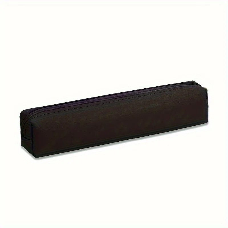 1pc Makeup Bag, Mini Makeup Pencil Case Bag, Eyebrow Brush Pencil Case, Premium Faux Leather Pencil Case