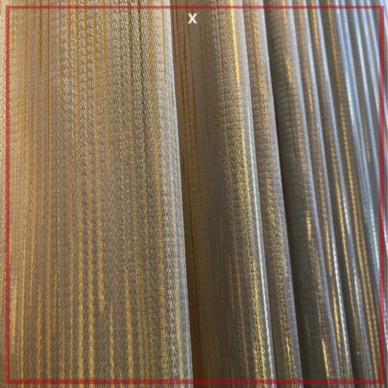 

Nordic Thread Light Luxury Champagne High Precision 90% Blackout Curtains for Living Room Bedroom Modern Minimalist Gold Thread