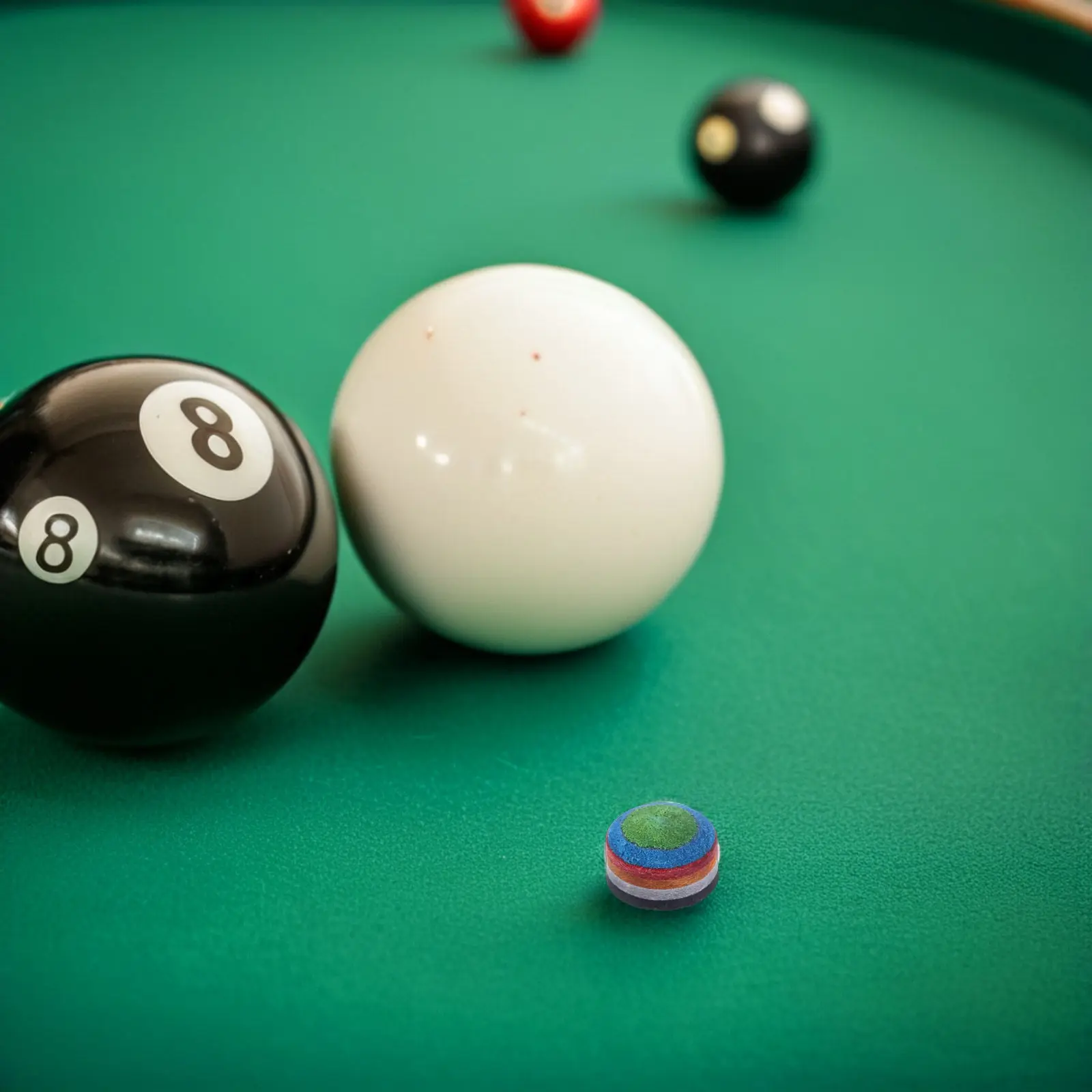 

Vibrant Colored Rubber Pool Cue Tips Replacement Compatible with Small and Large Tip Cues Improved Accuracy Control Durability