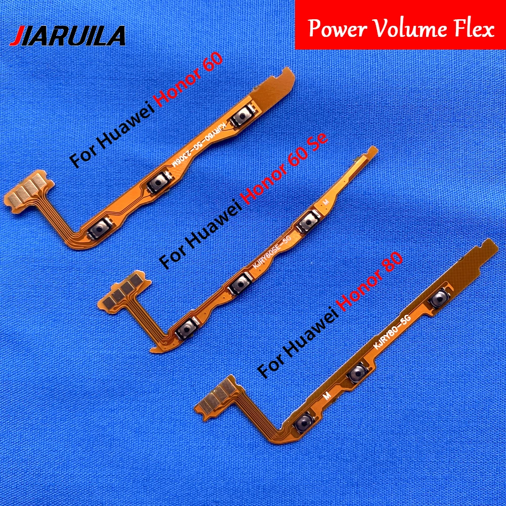 

10Pcs ,For Huawei Honor 60 SE 70 80 Pro 90 Lite X9A Magic 5 Lite 6 Pro X9B Side Button Switch Volume Key Power On Off Flex Cable