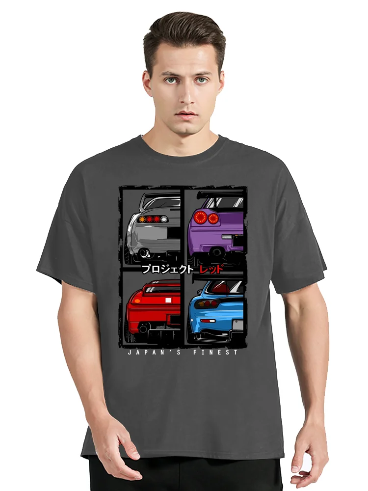 Japans Finest R34 NSX FD3S RX7 Jdm Car T-Shirt Men's Clothing Oversized Tshirt Summer O-neck Cotton T Shirt Fashion Casual Tops