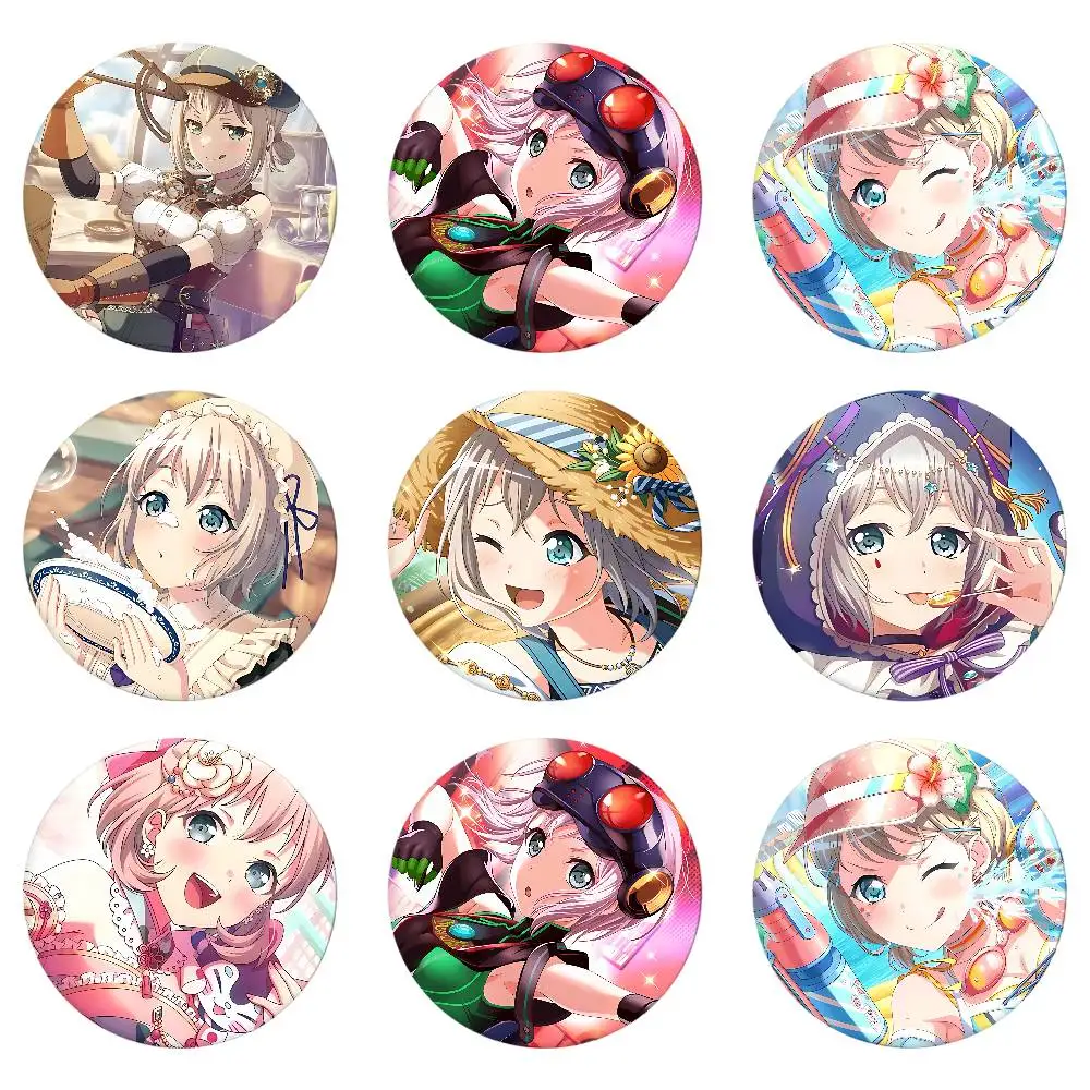 أنيمي M-Moca Aoba شارات الإبداعية صفيح لينة زر دبابيس الحيوان أيقونة بروش التلبيب على ظهره شارة S