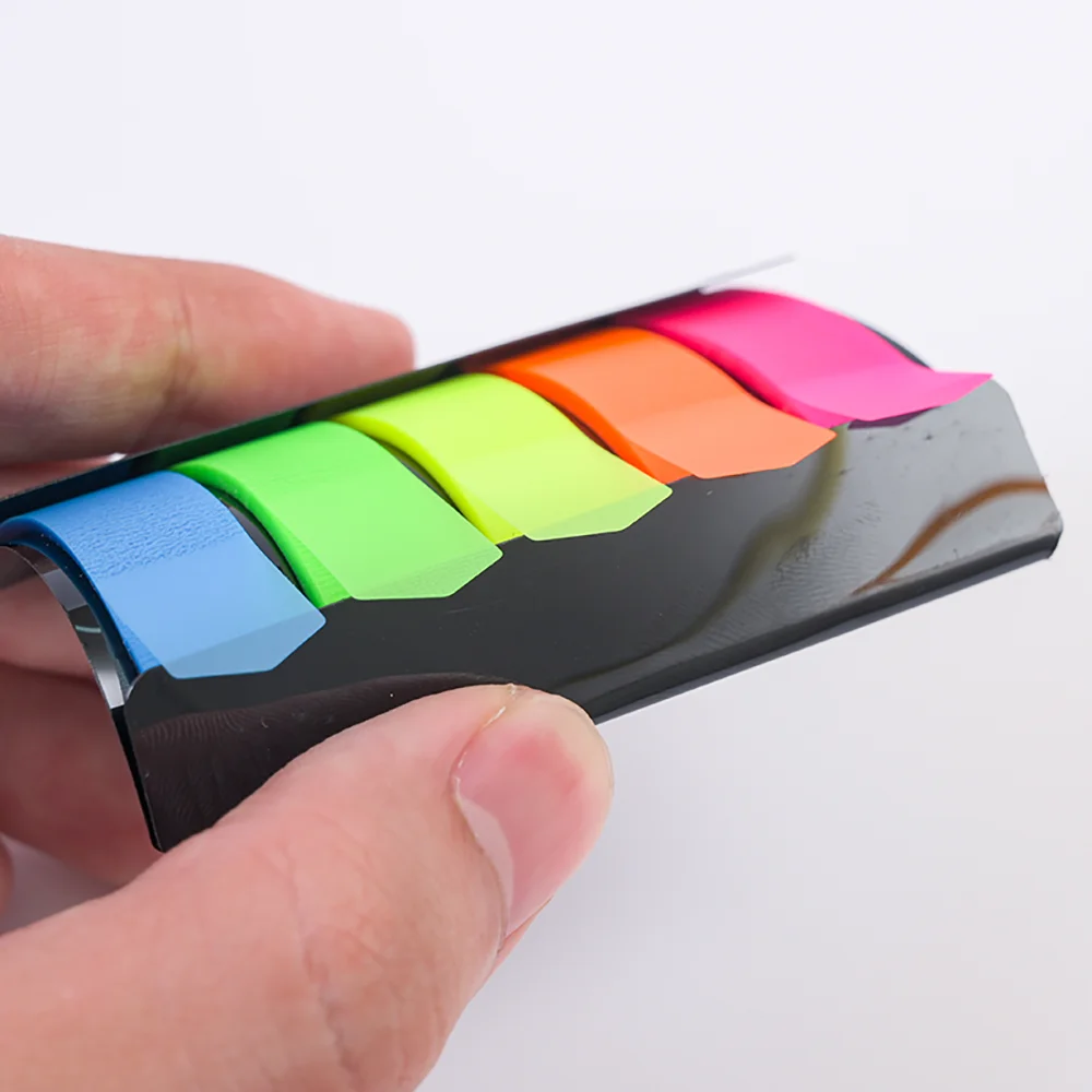 네온 인덱스 탭, 페이지 표시용 접착식 메모지, 북마킹 노트북, 사무실, 학교 및 가정용으로 이상적