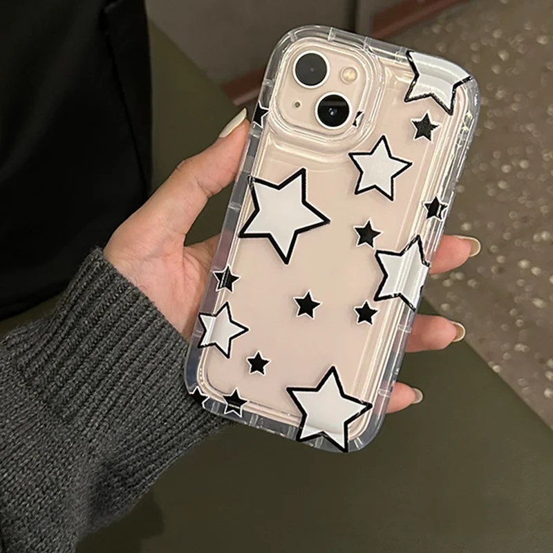 J84 Fall Prevention Cushion Type For IPhone 11 12 13 14 Pro Max 6 6s 7 8 Plus X XR XS Max 12 Mini Case DIY Soft TPU Cover