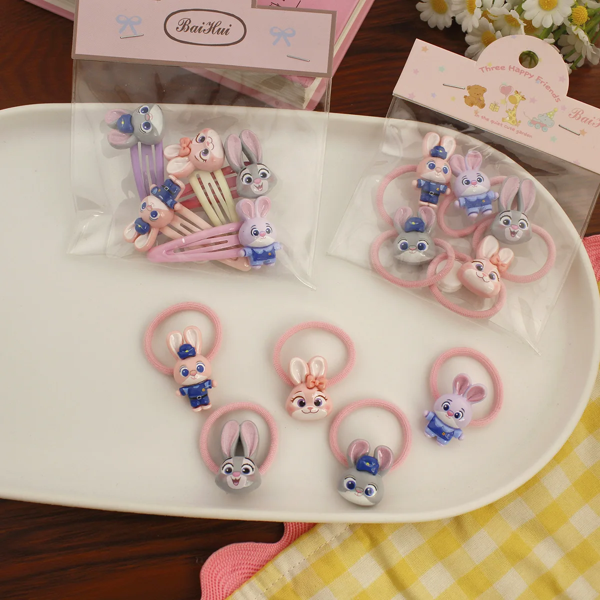 5 Buah untuk Zootopia2 Ikat Rambut Jepit Rambut Aksesori Rambut Lucu Anak-anak Jepit Rambut Cetak Hadiah Ulang Tahun Minimalis