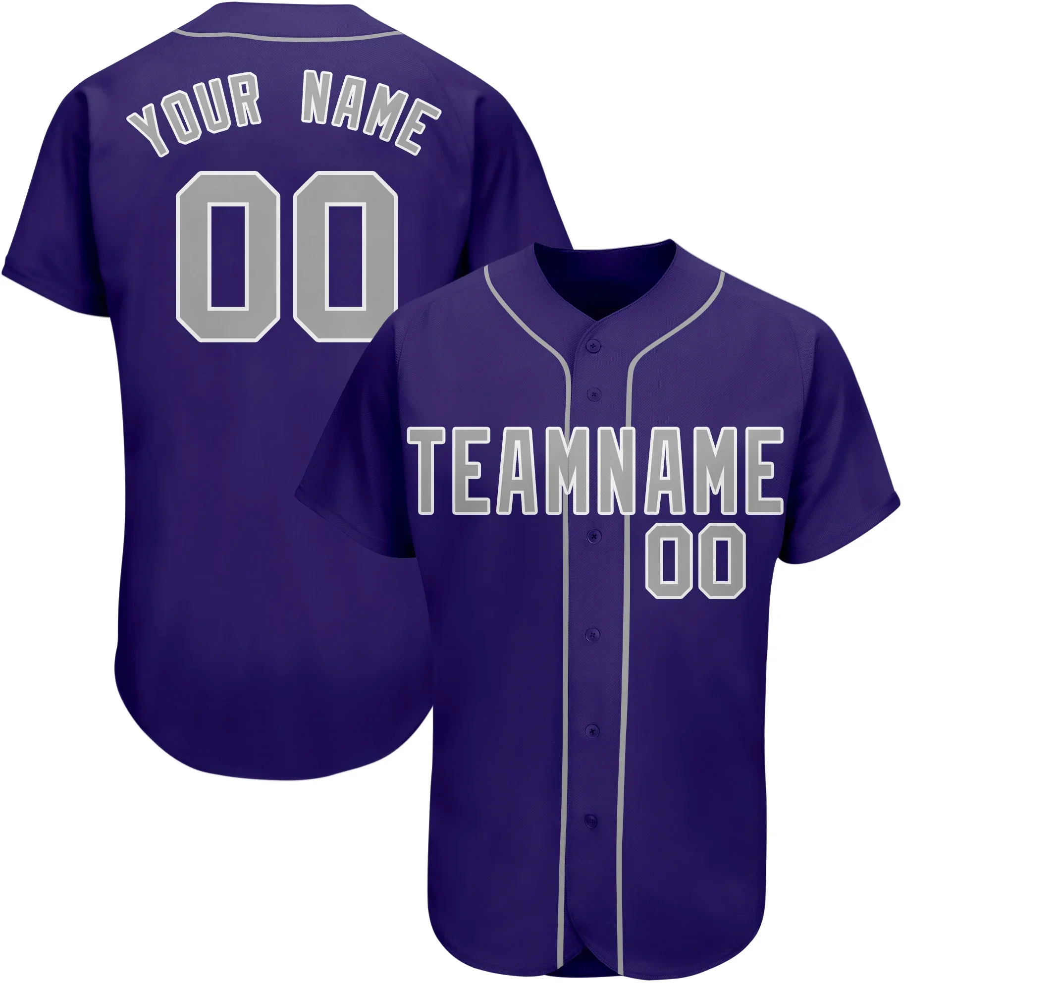 Personalized Printed Custom Button-Down Baseball Shirt Design Team Name & Number for Men/Women/Kids Short Sleeve New Arrivals