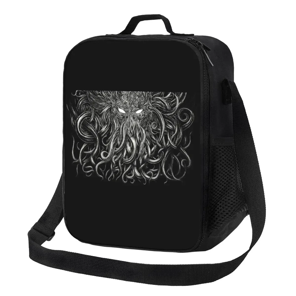 

Horror Cthulhu Lovecraft Monster Thermal Insulated Lunch Bag Lovecraft Resuable Lunch Container for Outdoor Camping Travel